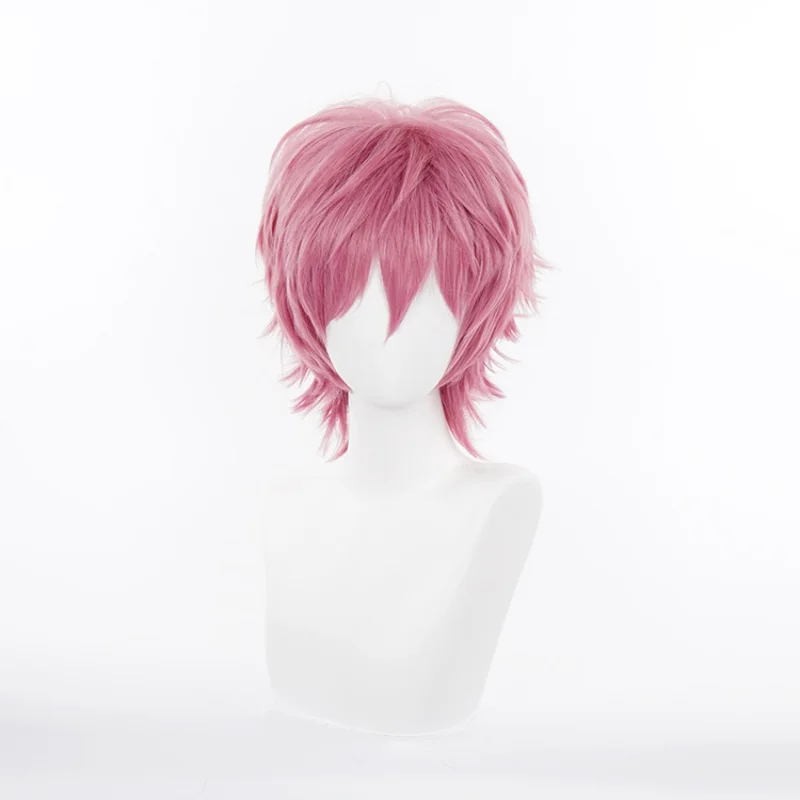 

Etherious Natsu Dragneel wig 30cm Short Straight Wig for Man Women Unisex Costume Cosplay Wig Pink Hollween Christmas Party