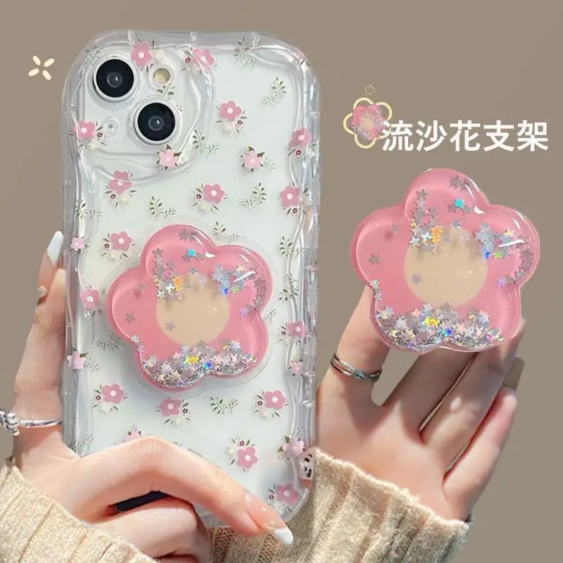 Fashion Butterfly Bracket Holder Case for VIVO Y28 Y100 Y17S V30 Pro Y03 V29E Y36 Y20 V27 S16 Cover Soft Stand Silicone Coque