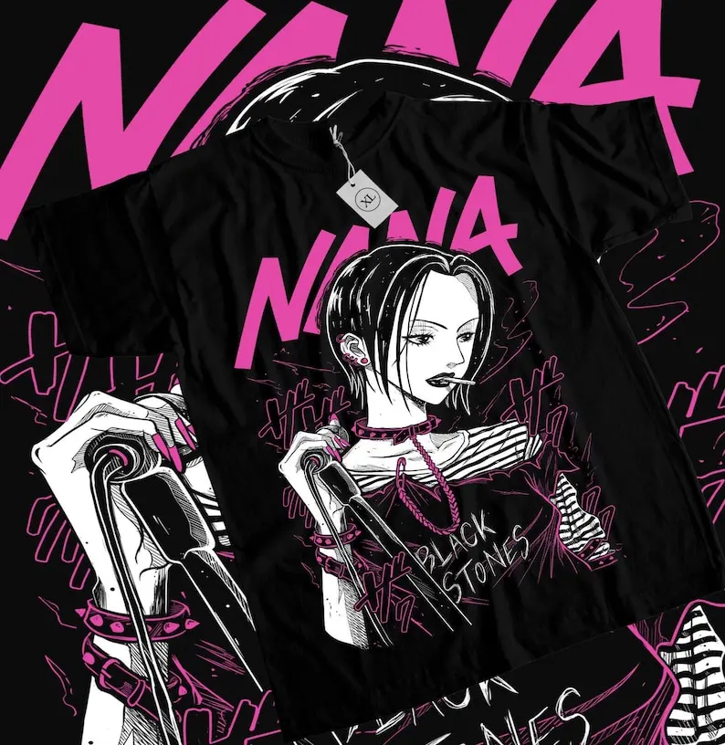 

Nana Osaki Unisex T-Shirt,Black Stones Manga Anime Graphic Tee Shirt