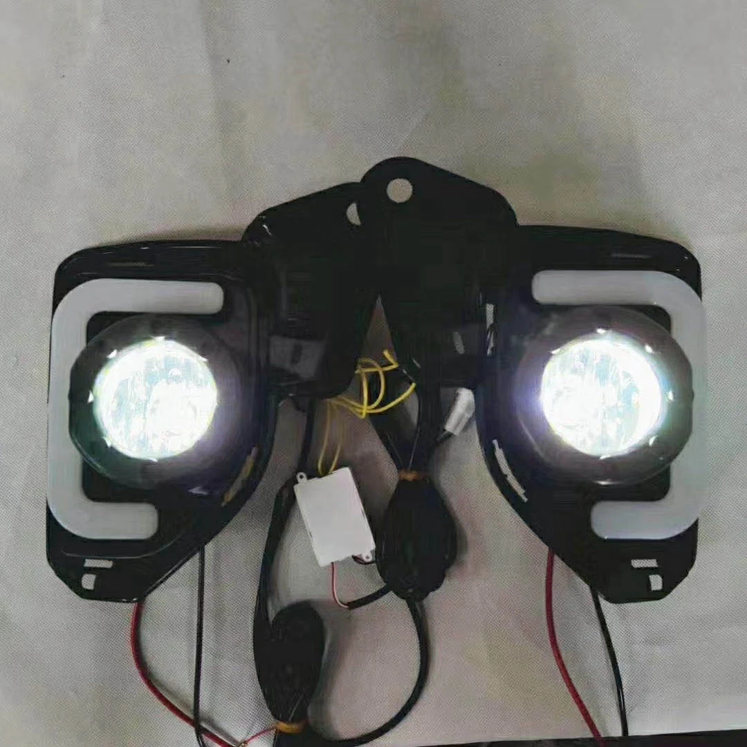 

2 шт. светодиодные 12 В ABS автомобильные противотуманные фары DRL дневные ходовые огни для Toyota Hiace 2014 2015 2016 2017 2018 с указателем поворота