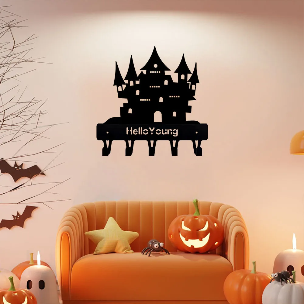 

Adorable 1pcs Mysteriously Spooky Metal Hook and Cute Rack Accessory – Terrifying Castle Element. A Lovely Halloween Charm.