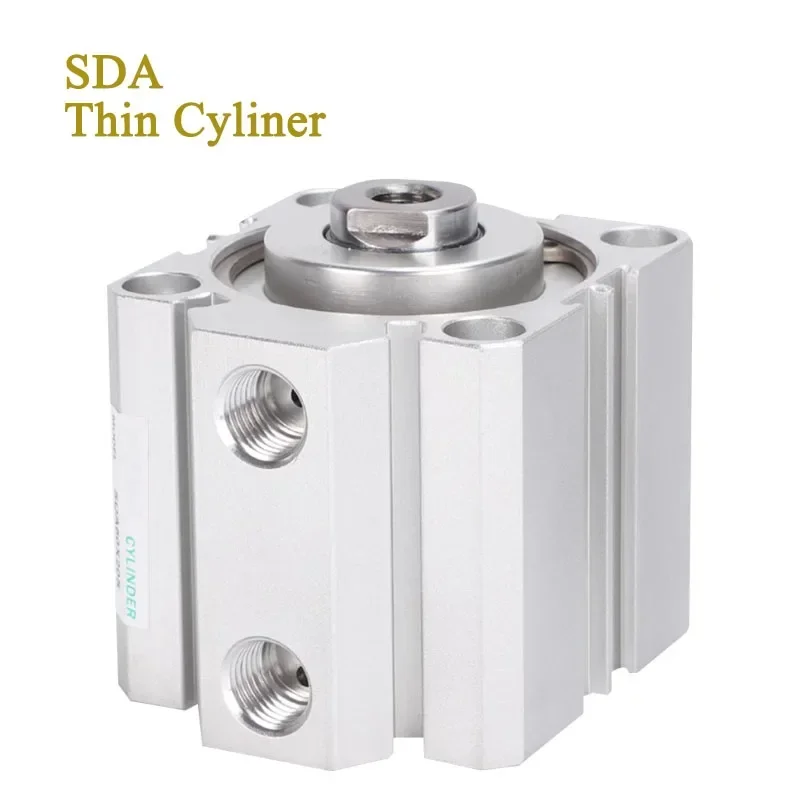 Air Cylinder SDA series Pneumatic Compact airtac type 16 20 25 32 40 50 63mm Bore to 5 10 15 20 25 30 35 40 45 50mm Stroke