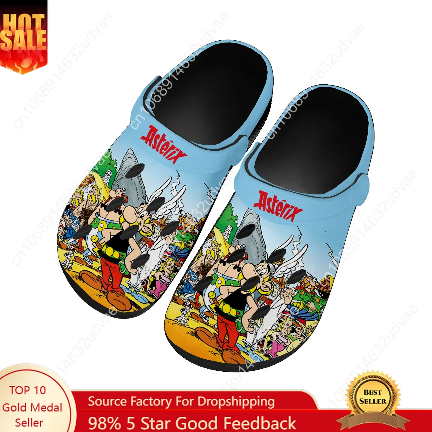 

Asterix Obelix Water Shoes Mens Womens Comfortable Fashion Home Garden Clogs Customizd Sandals Beach Breathable Hole Slippers