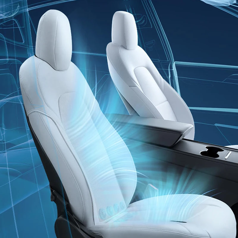 For New Tesla Model 3 Y Cushion Ventilation Seats Cover Summer Cool Breathable with Fan Ventilated Seat For Tesla Accessories