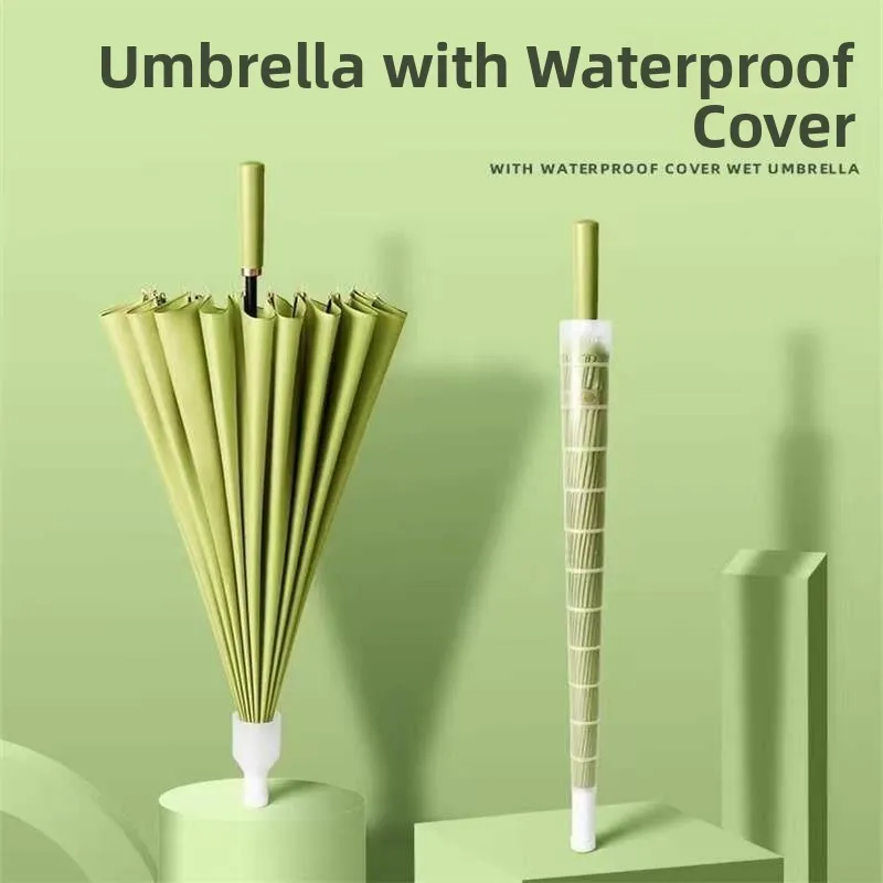 

Large Automatic Umbrella for Men And Women Long Handle Windproof Waterproof Car Carried Rain Umbrella Straight Handle R...