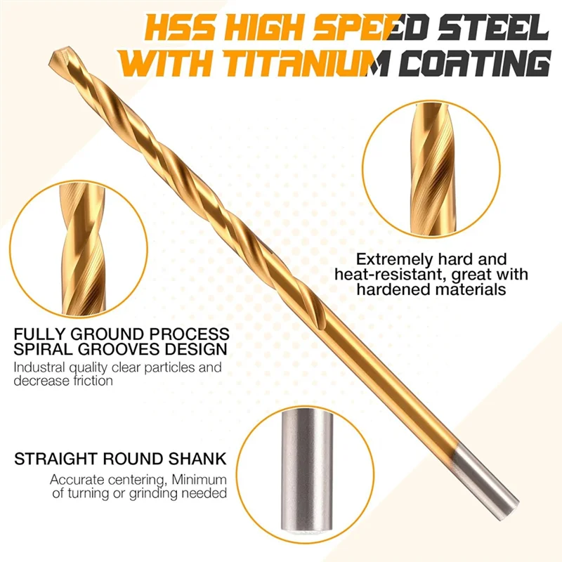 

ABKP-120 Pieces 3/64"–1/8" HSS High-Speed Steel Micro Drill Bits Set For Wood, Metal, Steel, Plastic, Aluminum Alloy