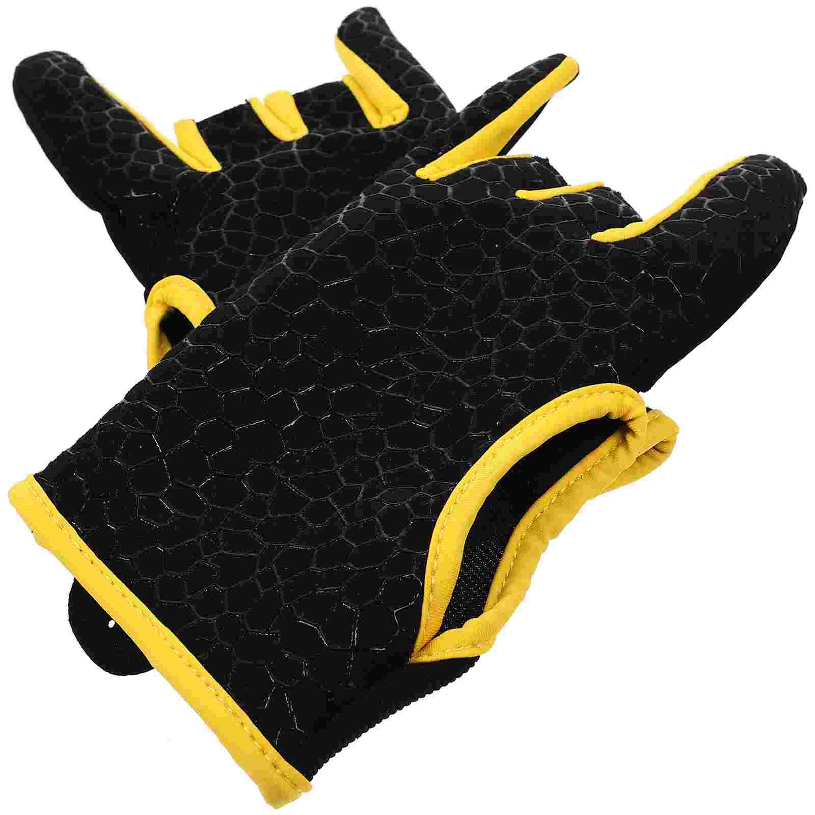 

Gym Gloves for Men Workout Breathable Keep Warm Bowling with Thumb Yellow Professional Man