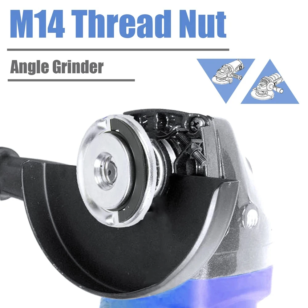 M14 Angle Grinder Quick Release Self-Locking Grinder Pressing Plate Flange Nut Power Chuck for Replacement/Fixing Cutting Discs