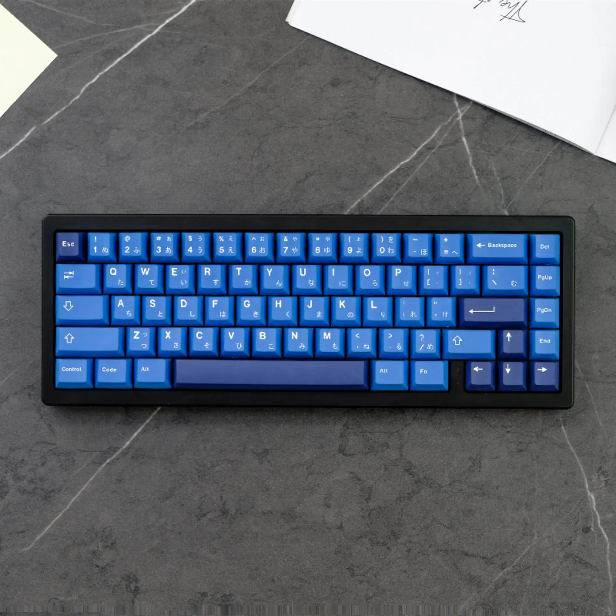 Keycap 129 keys PBT material Original height Five-sided sublimation Suitable for a variety of mechanical keyboards