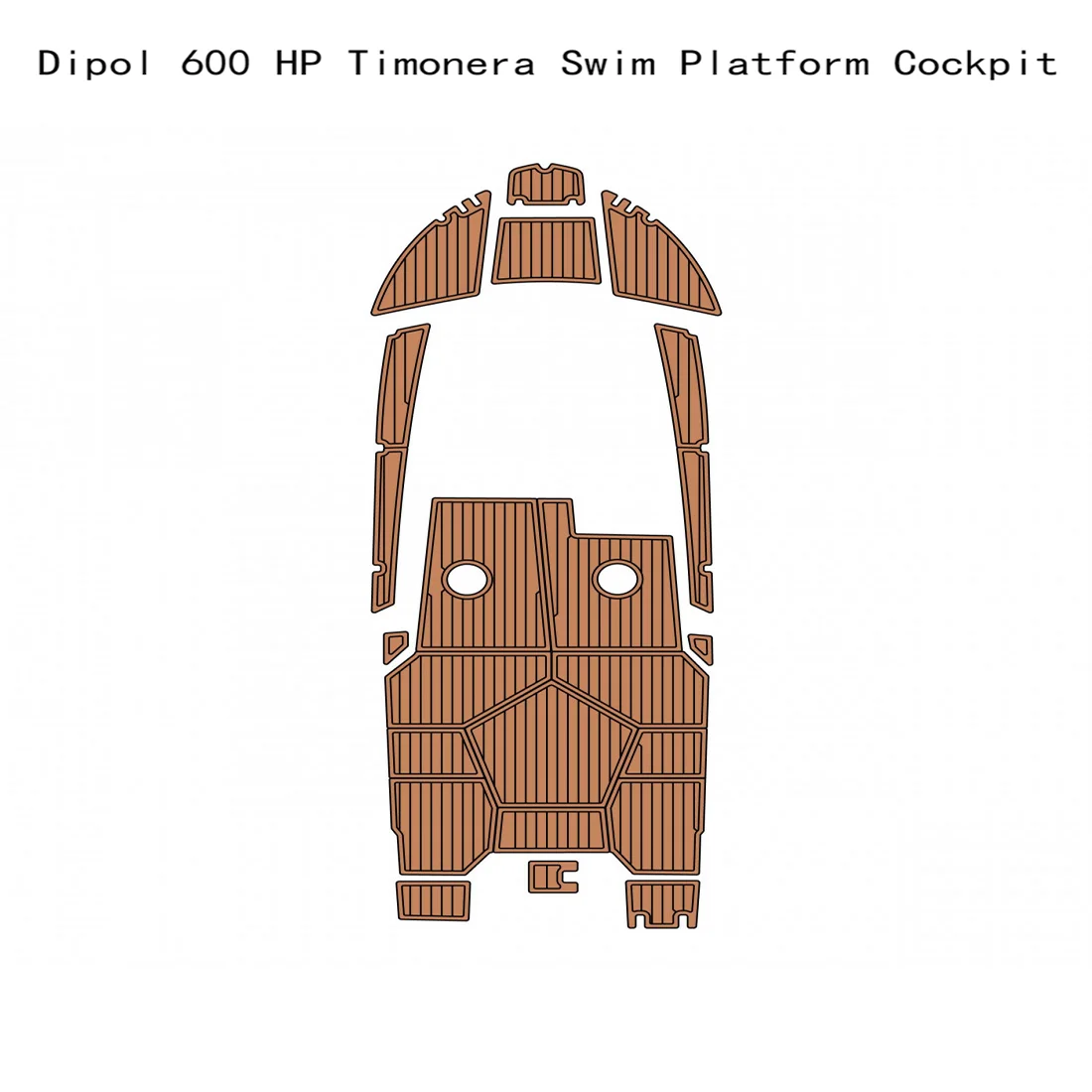 Dipol 600 HP Timonera Swim Platform Step Cockpit Mat Boat EVA Teak Flooring Pad