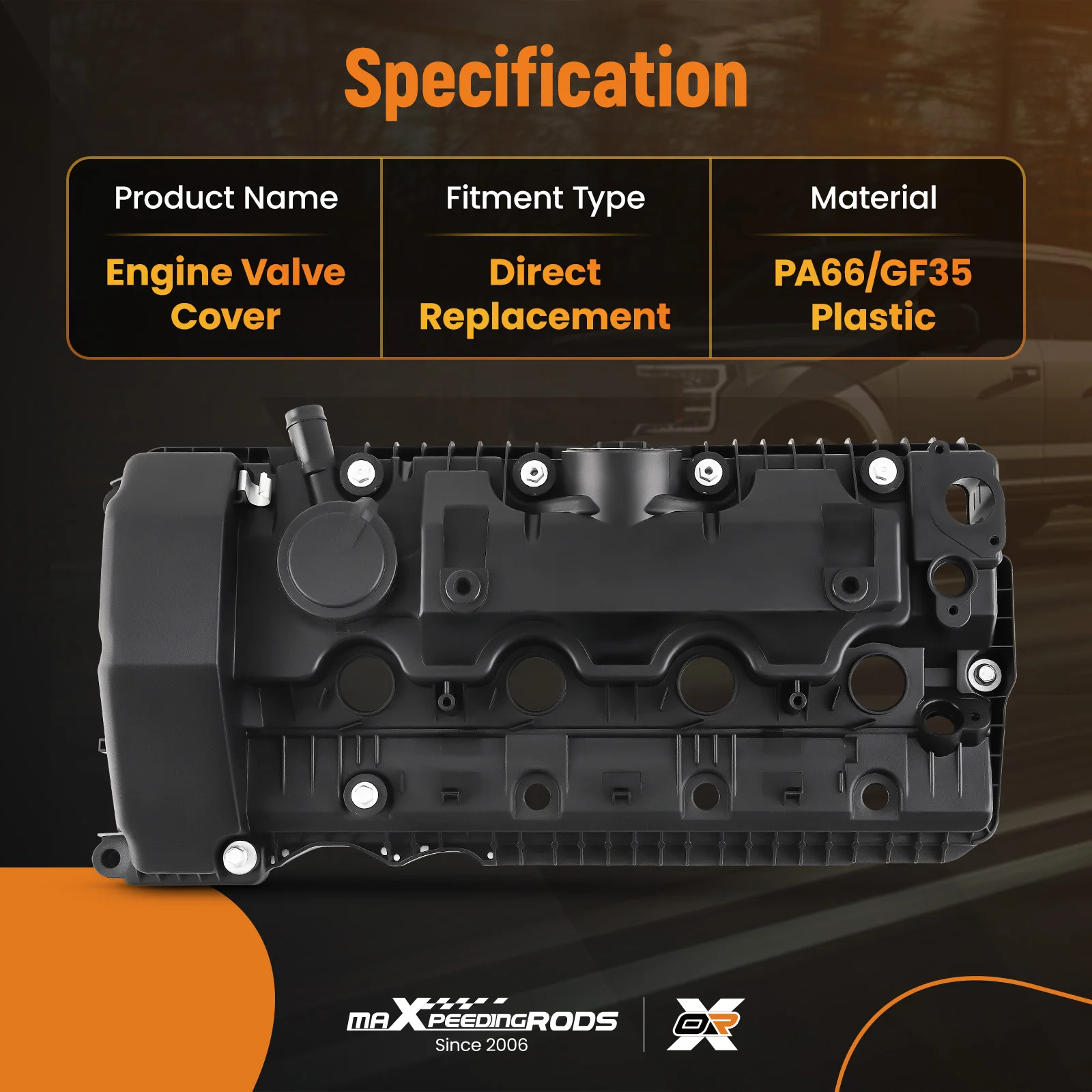 Left Engine Valve Cover For BMW 545i 550i 650i 745i 750i X5 4.4L 4.8L 2002-2010  11127522159