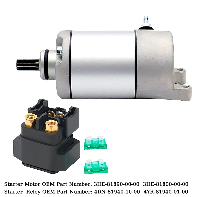 Starter Motor Relay Engine For Yamaha YFM350 Grizzly/Wolverine/Bruin 350cc YZF600R OEM: 3HE-81890-00-00 4YR-81940-01-00