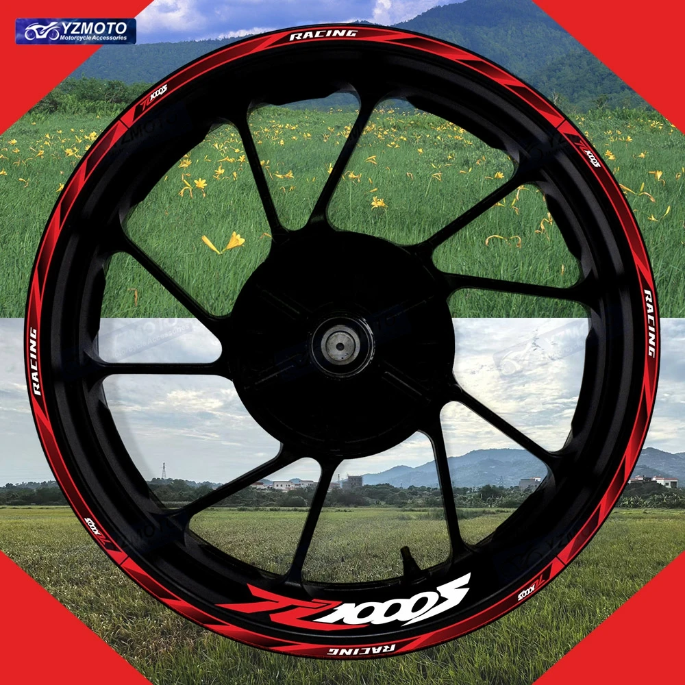 

Для мотоцикла TL1000S 17-дюймовая наклейка на переднее и заднее колесо, наклейка на ступицу, светоотражающая водонепроницаемая модифицированная декоративная наклейка на обод
