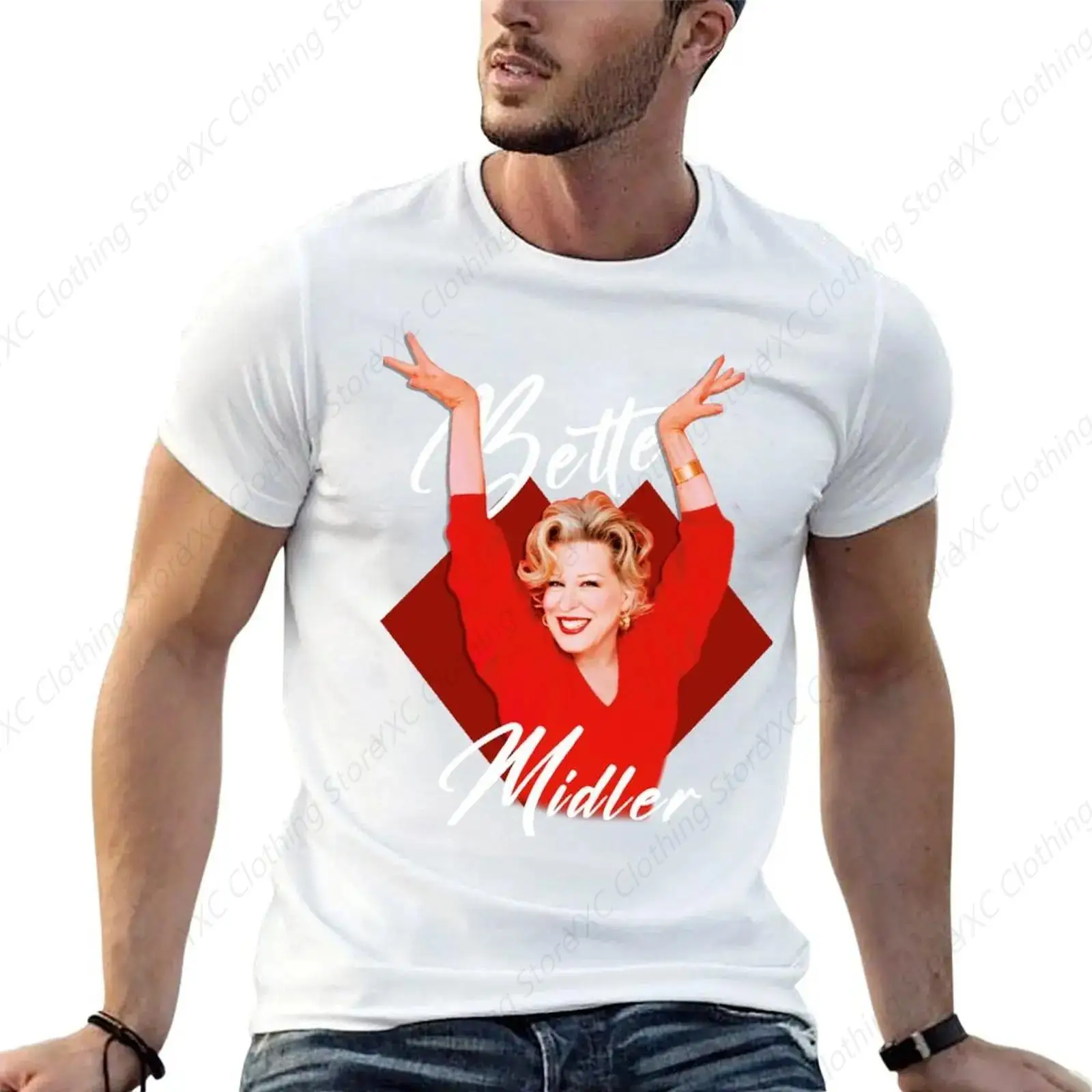 Miss Midler men's T-shirt- Short Sleeve Crew Neck Soft Fitted Tees S - 6XL Fresh Classic Basic Tshirts