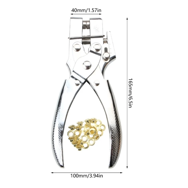 F92C LEATHER HOLE Puncher Tool Tool Eyelet Pliers Multi-ukuran kain revolving hole puncher untuk pita tangan kerajinan