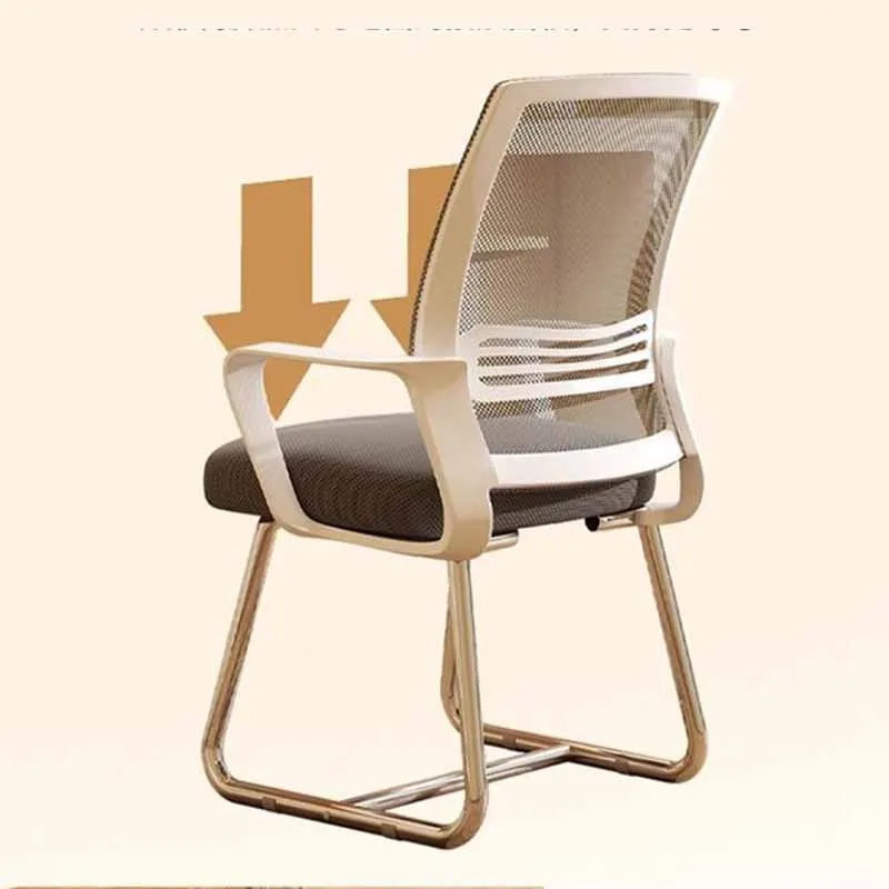 Silla De Oficina ejecutiva Relax, respaldo con soporte, Sillas De Oficina ergonómicas nórdicas normales para juegos, cómodos muebles blancos De Oficina