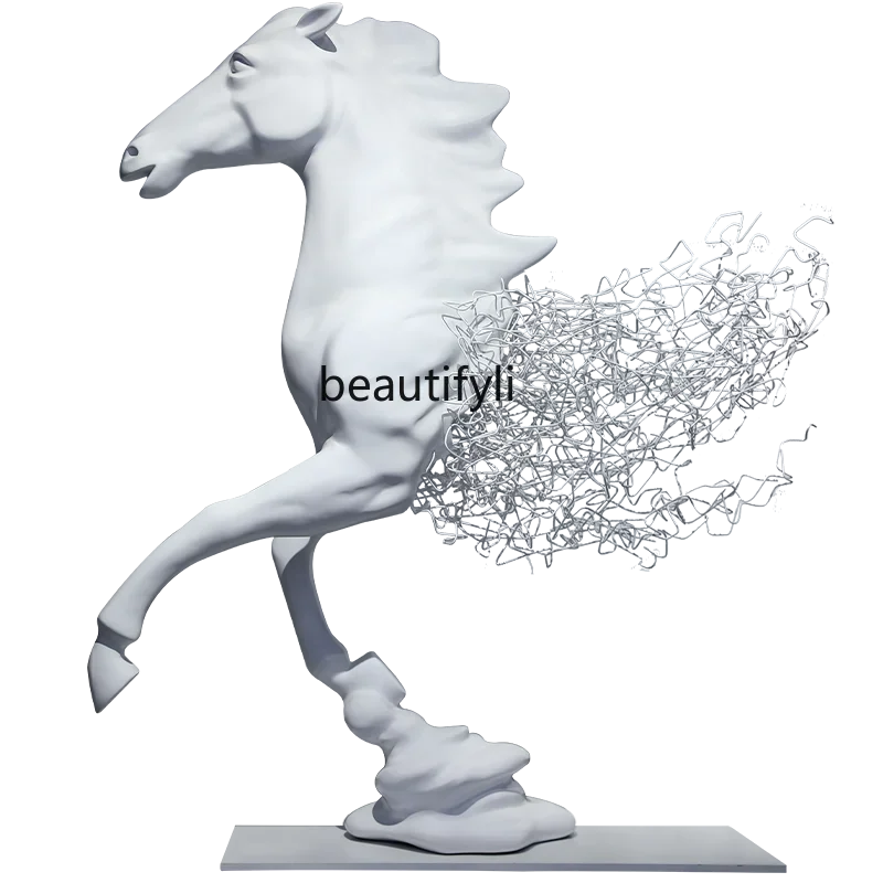 

yh Sculpture Hotel Lobby Ornament Lucky Sales Department Hall Large Floor Abstract Art Installation