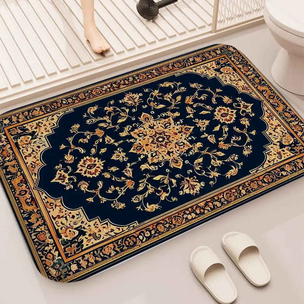 

Floor Mat Printed Large Carpets Room And Bedroom Carpets Bathroom Anti Slip Bohemian PatternDoor MATS Small Carpets