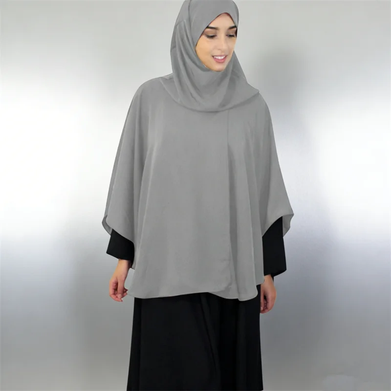 

Большой химар, мусульманское молитвенное одеяние, цельный хиджаб, топы, джеллаба для Ид, никаб, бурка, арабская накидка с капюшоном, исламская одежда