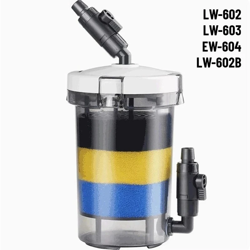 1PCS SUNSUN Aquarium Fish Tank Filter Barrel Prefilter for Jialu Transparent Bucket / Filter Cotton /12mm 16mm Interface