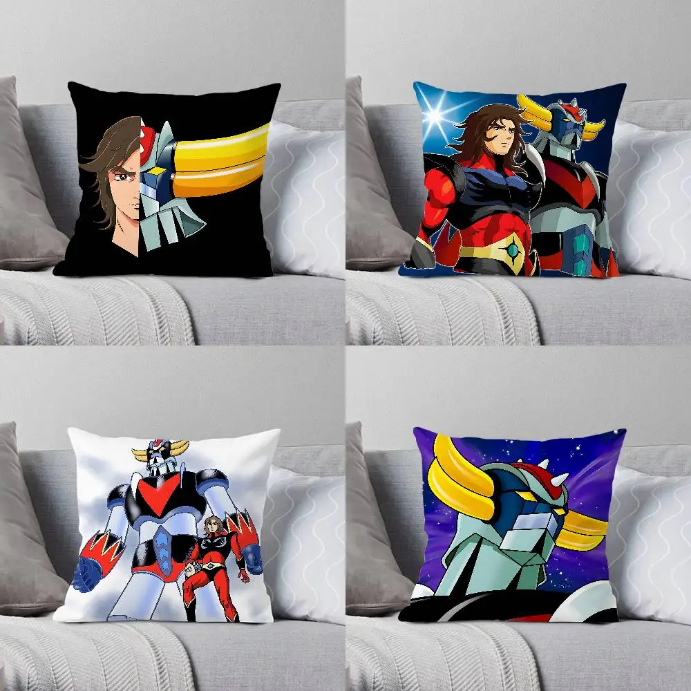 

Cool UFO Robot Goldorak Pillow Case Throw Pillow Cover Nordic Vintage Style Cushion Covers Home Living Room Sofa Couch Seat Deco