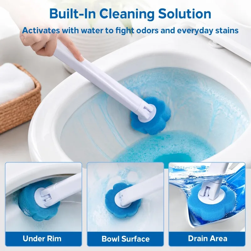 Toilet Brush Disposable Replacement Head Cleaning Kit Wall Mounted Toilet Bowl Brush Long Handle Home Wc Accessories Tool