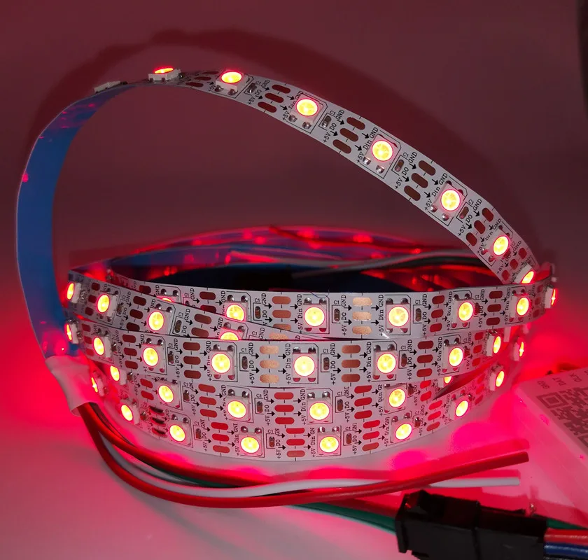 5m WS2812B Smart LED Pixel Strip, Black/White PCB, 30/60/144 LEDs/m WS2813 WS2812 30/60/144 Pixels, IP30/IP65/IP67 DC5V
