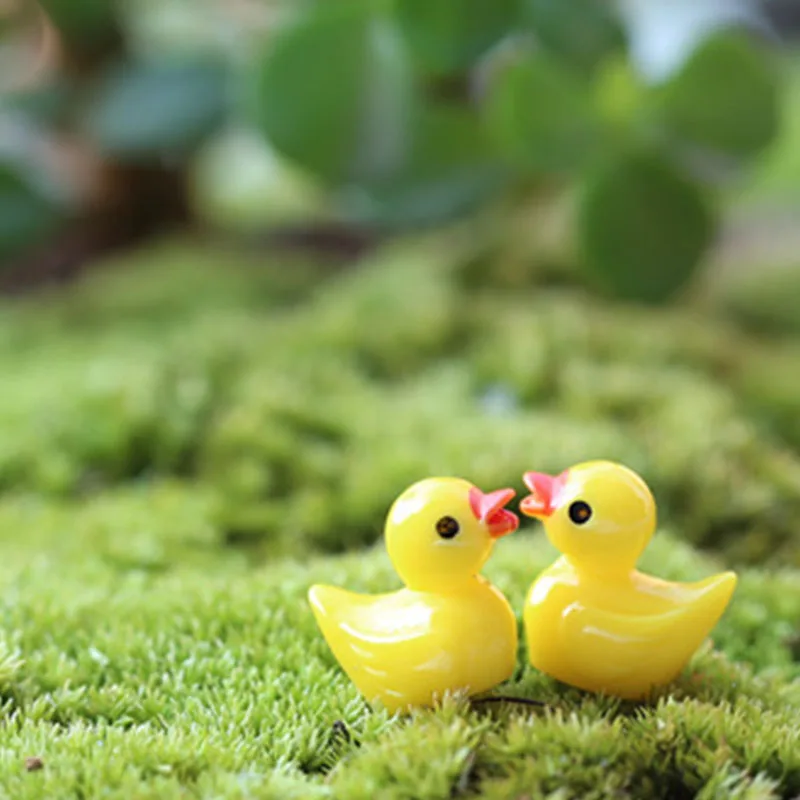 Cute Mini Yellow Duck Floating Ornament for Aquarium, Lovely Cartoon Duck Figurine, Fish Tank Landscape Micro Landscape view 4