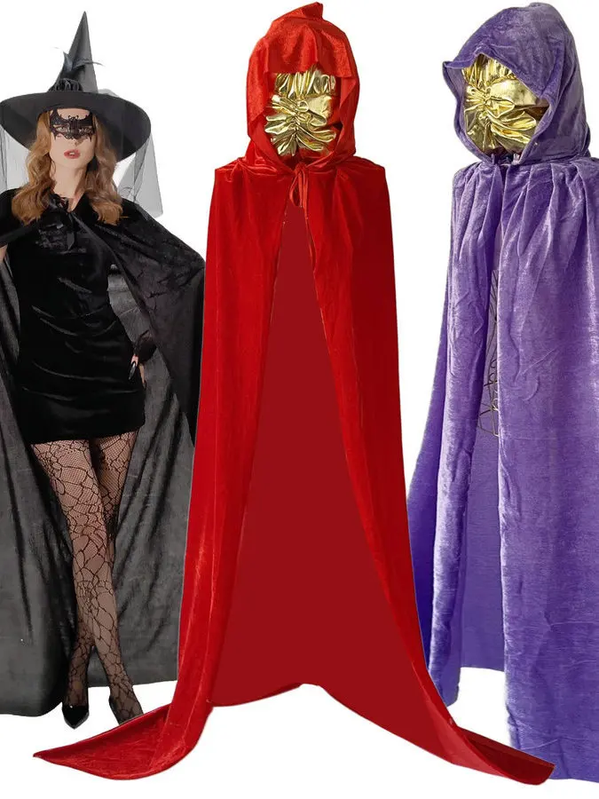 

Плащ Bla Death God на Хэллоуин, костюм для выступлений для взрослых, плащ ведьмы, фиолетовый сценический женский традиционный китайский кло...