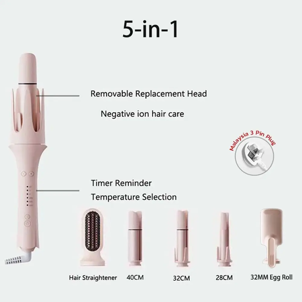 Ceramic Automatic Hair Curler Negative Ion 5-in-1 Iron Hair Straightening Comb Anti-scald Automatic Curling Curling Iron