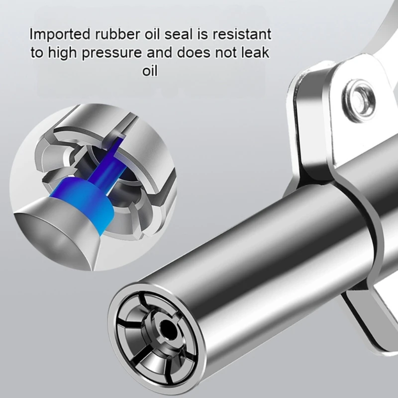 10000PSI Grease Nozzle Oil Injector Nozzle Locking Pliers Type Grease Tool Tips