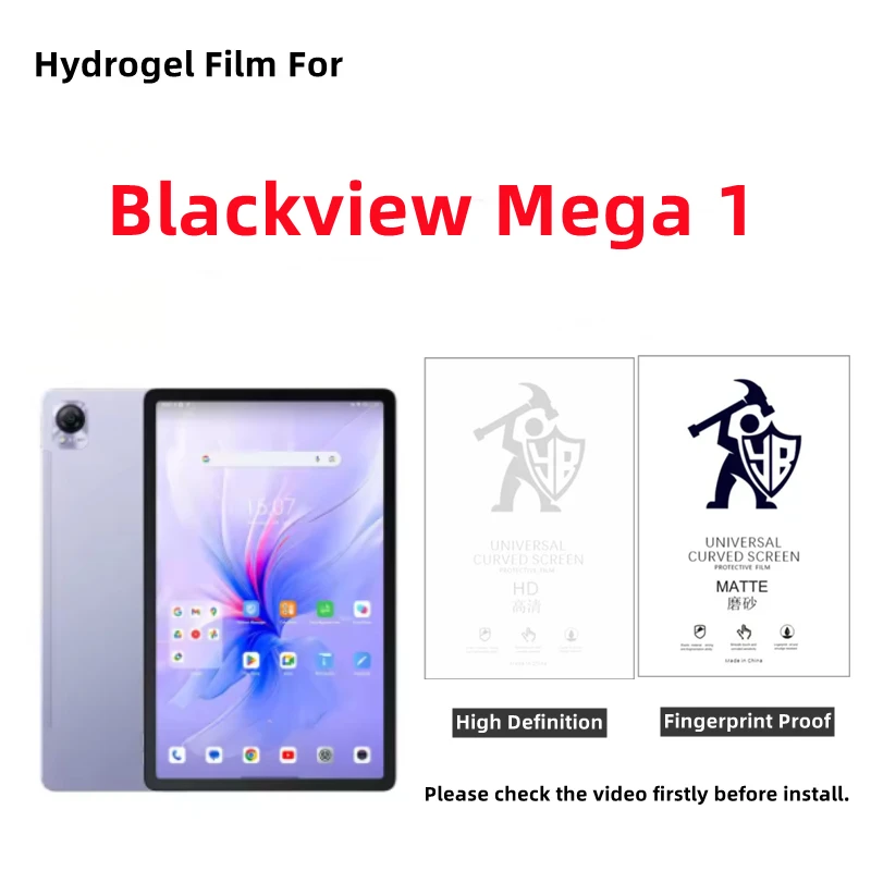 

2pcs HD Tablets Hydrogel Film For Blackview Mega 1 Matte Screen Protector For Blackview Mega 1 Clear Protective Film Full Cover