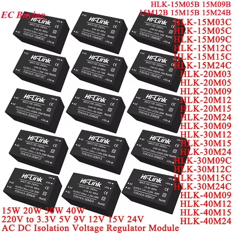 Moduł izolowanego zasilacza regulowanego 10W 15W AC na DC 220V na 3V/5V/9V/12V/15V/24V HLK-10M05 10M09 10M03B 15M09C 15M12B 