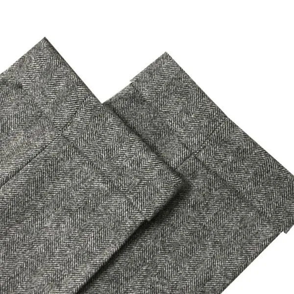 Large Size Men's Autumn Winter Woolen Tweed Commuter Business Casual Straight Leg Pants Fashionable Urban Style Online Exclusive
