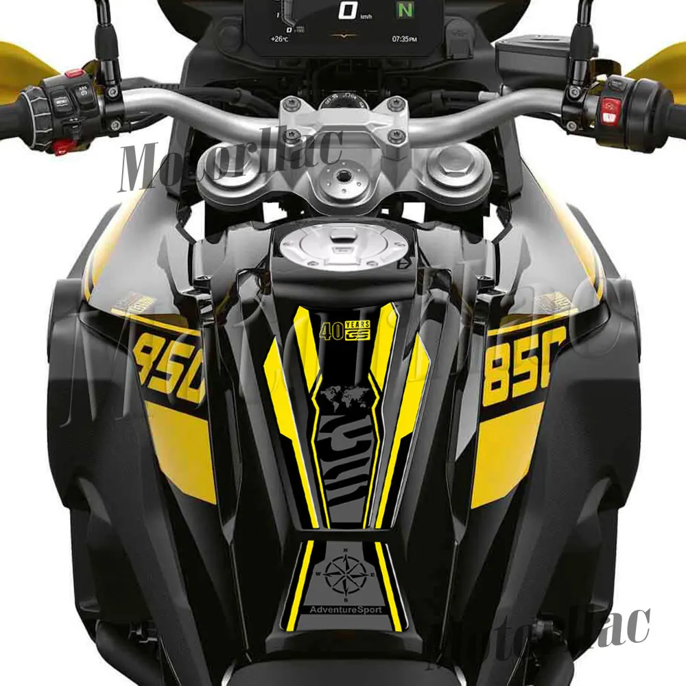 3D Motorcycle Fuel Tank Pad Sticker Protector Decal Accessories Waterproof For F850GS F750GS F 850 750 GS 40 Years 2020-2024