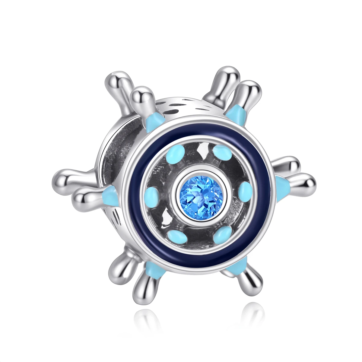 

PANQDIY 925 sterling silver Navigation themed boat rudder charms bead Suitable for fashionable Jewelry charms for bracelets