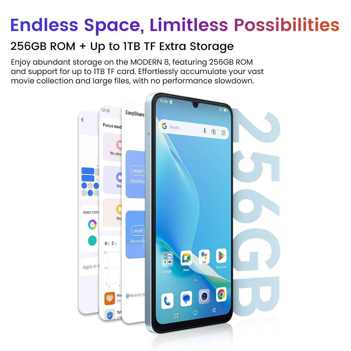 OSCAL MODERN 8 Smartphone 6.75inch Display Octa Core 128GB/256GB 50MP Camera Mobile Phone 6000mAh Battery 18W Fast Charging