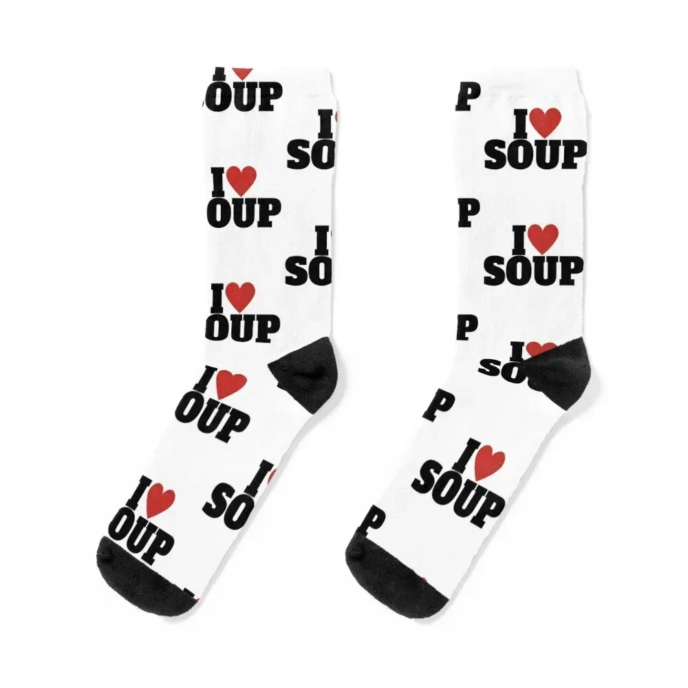 

I Love Soup Socks hiking FASHION men cotton high quality anti slip football Men's Socks Women's