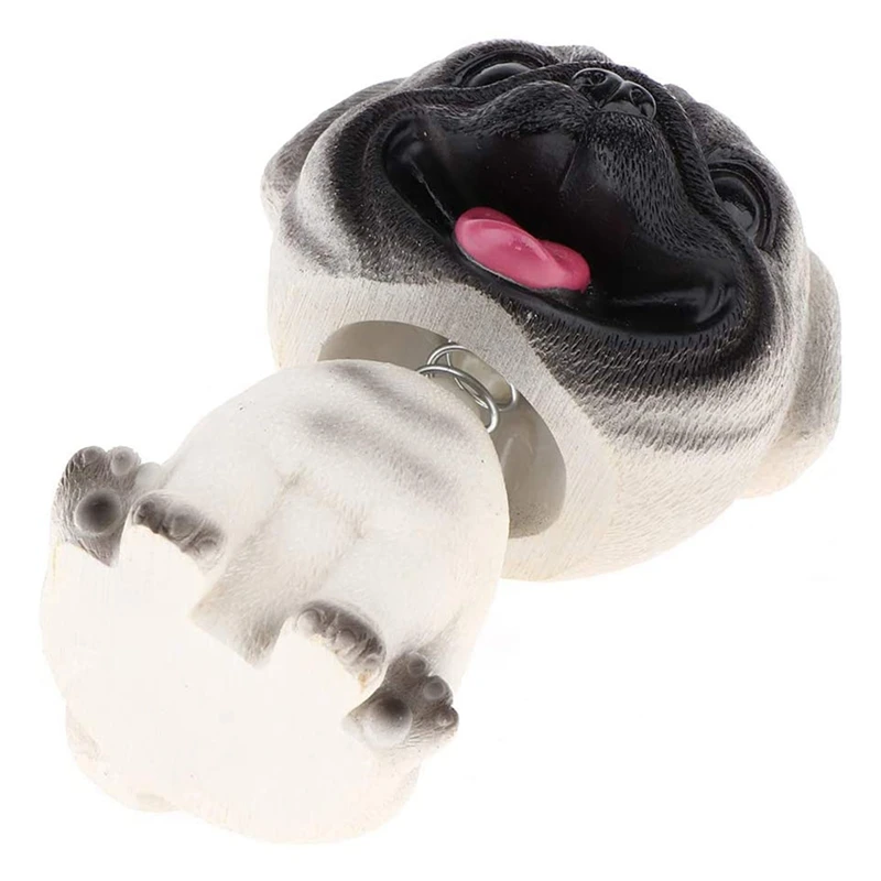 Hars Schattige Bobble Head Dobing Hoofd Puppy Beeldje Thuis/Auto Dashboard Voor Auto Voertuig Decoratie-Mopshond