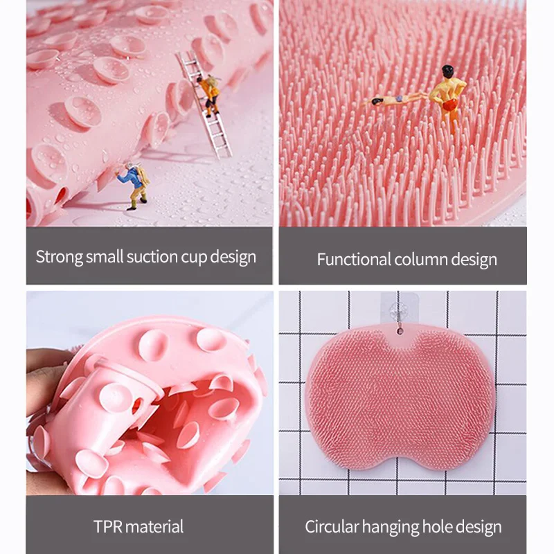 Exfoliating Foot Brush and Back Scrubber Anti-Slip Suction Cup - Deep Cleansing and Exfoliating Tool for Body Dirt Removal 썸네일 5