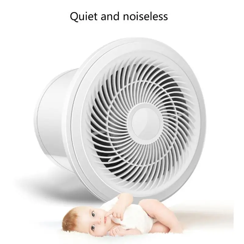 15W 220V 100m³/h Remote Control Window Wall Exhaust Fan for Kitchen Attic Pipe Ventilation Extractor with Air Cleaning Function