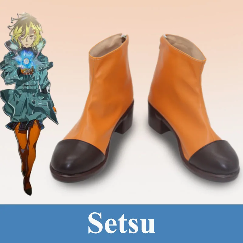 Juego Gnosia Setsu zapatos de Cosplay Setsu zapatos de tacón alto para fiesta de Halloween adultos mujeres hombres accesorio de juego de rol hecho a medida