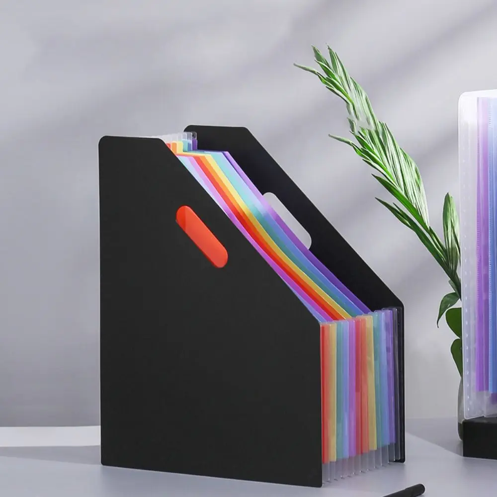 New Plastic Expanding File Folder Multilayer School Office Stationery Slanted Vertical Organ Bag A4 Storage Bag