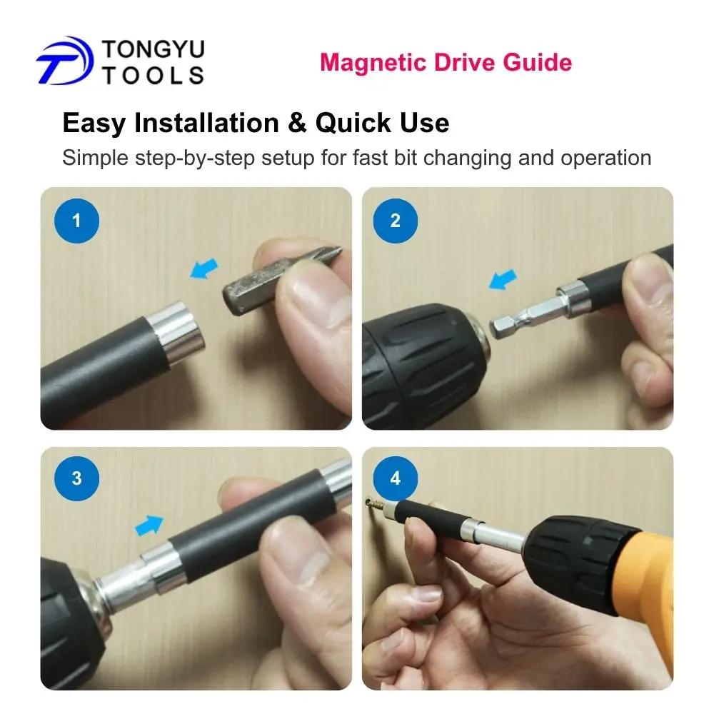 1/4 Inch Hex Magnetic Drive Guide Bit Holder 80/120/140mm Retractable Screw Sleeve Extension