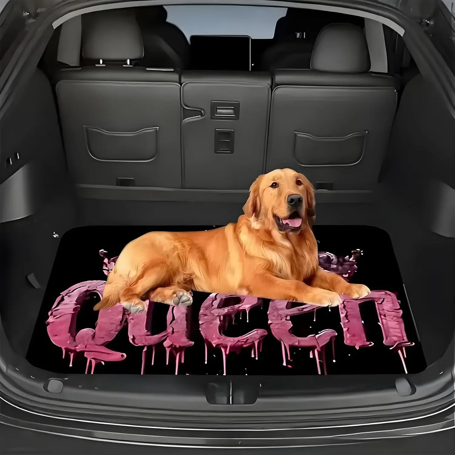 Pink Drip Design All Weather Trunk Protection Cargo Liner, Stylish Vehicle Interior Accessories, Durable Trunk Liner,gift