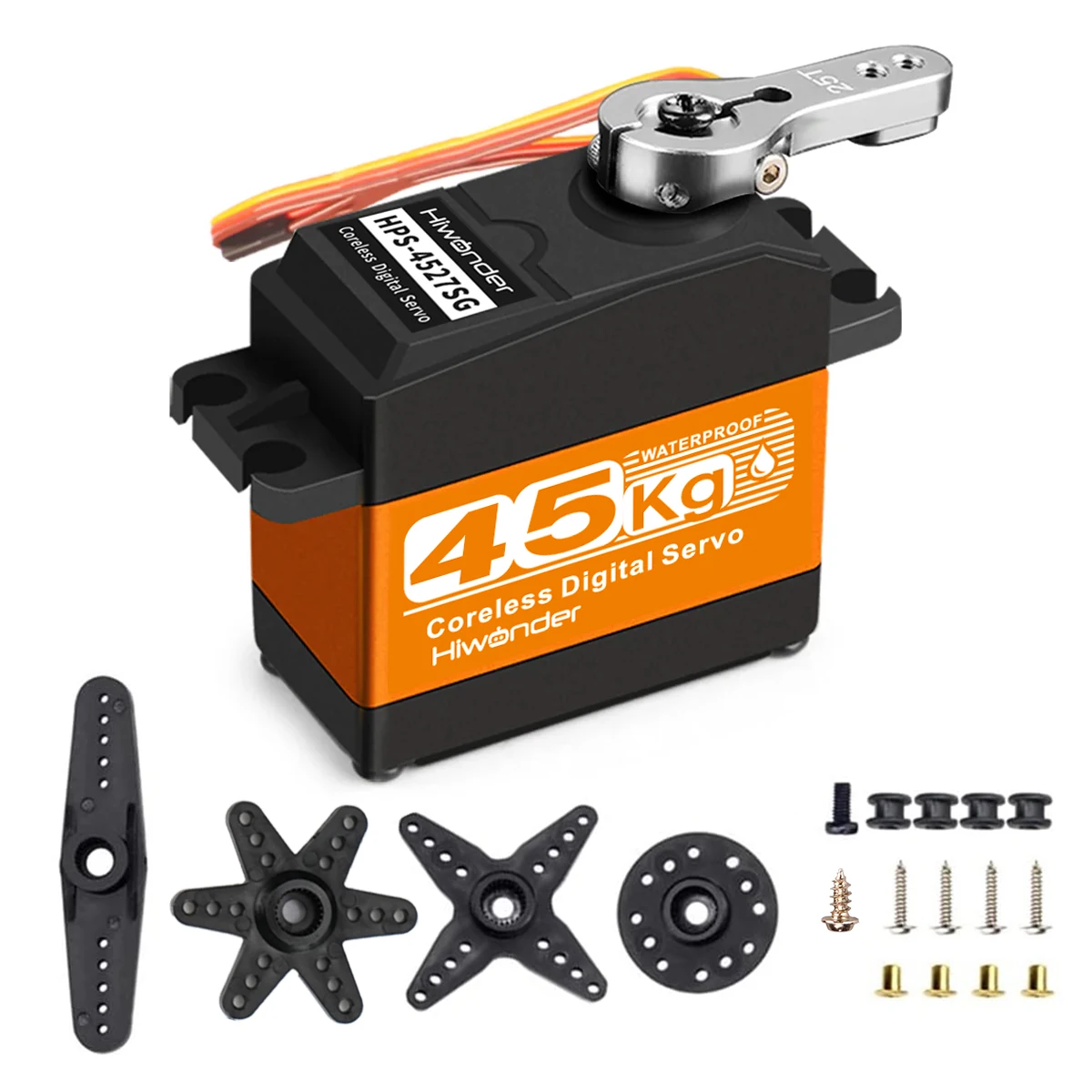 hiwonder-hps-4527sg-servo-sin-nucleo-impermeable-de-engranaje-de-acero-inoxidable-de-alto-par-de-45-kg-de-alta-velocidad-con-270-°-Angulo-controlable