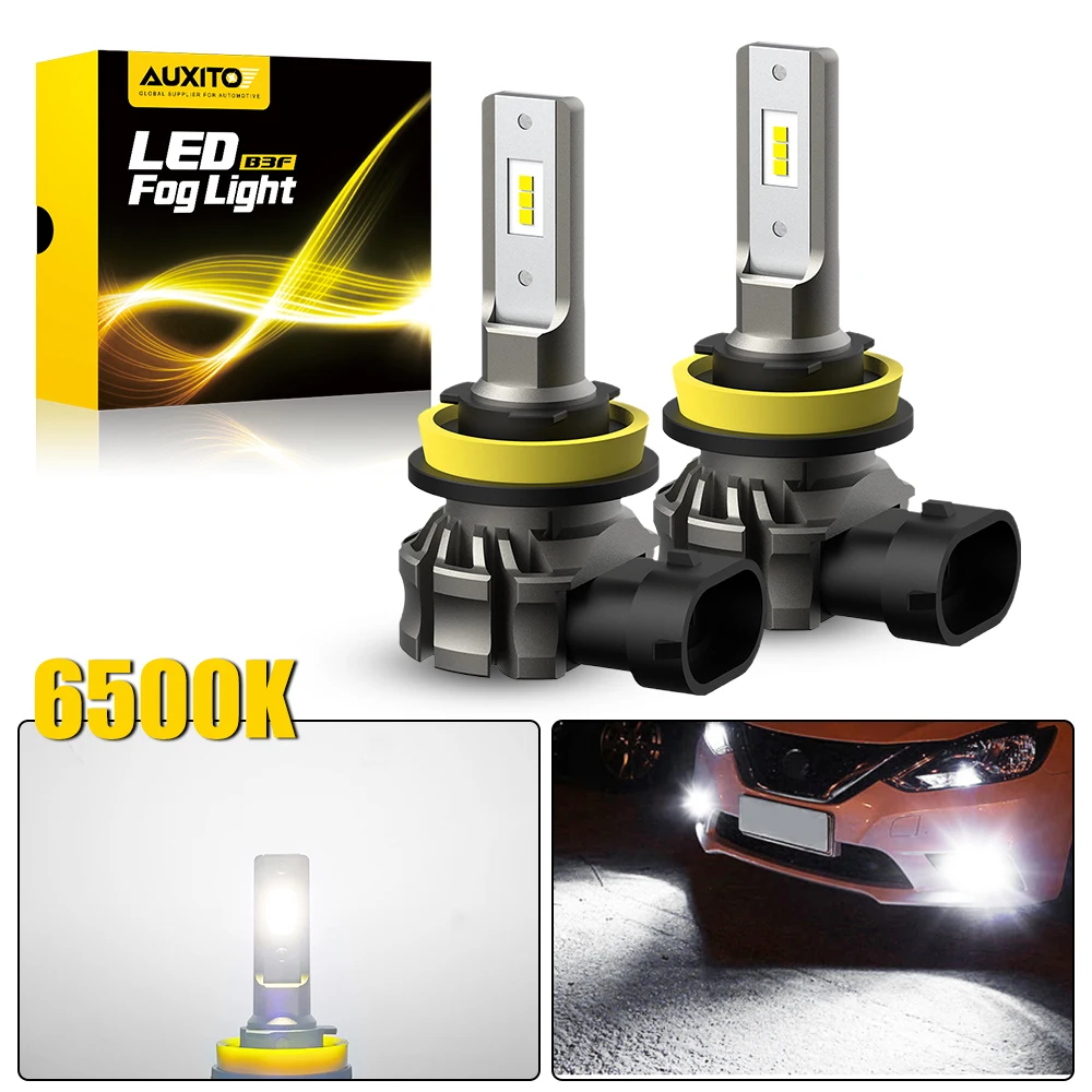 AUXITO 2Pcs 880 H11 H9 H8 LED Fog Light Canbus Error Free 12V Super Bright Yellow White H11 JP H10 5202 LED Fog Bulb Lamp DRL