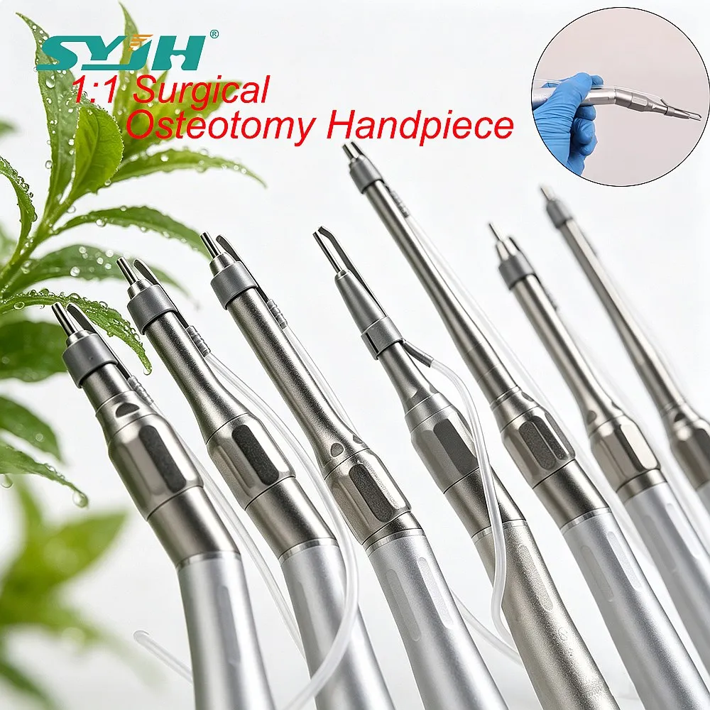 Dentals 20° Contra Angle Osteotomy Handpiece E-type External Water Spray 1:1 Direct Drive Implants Surgical Tool