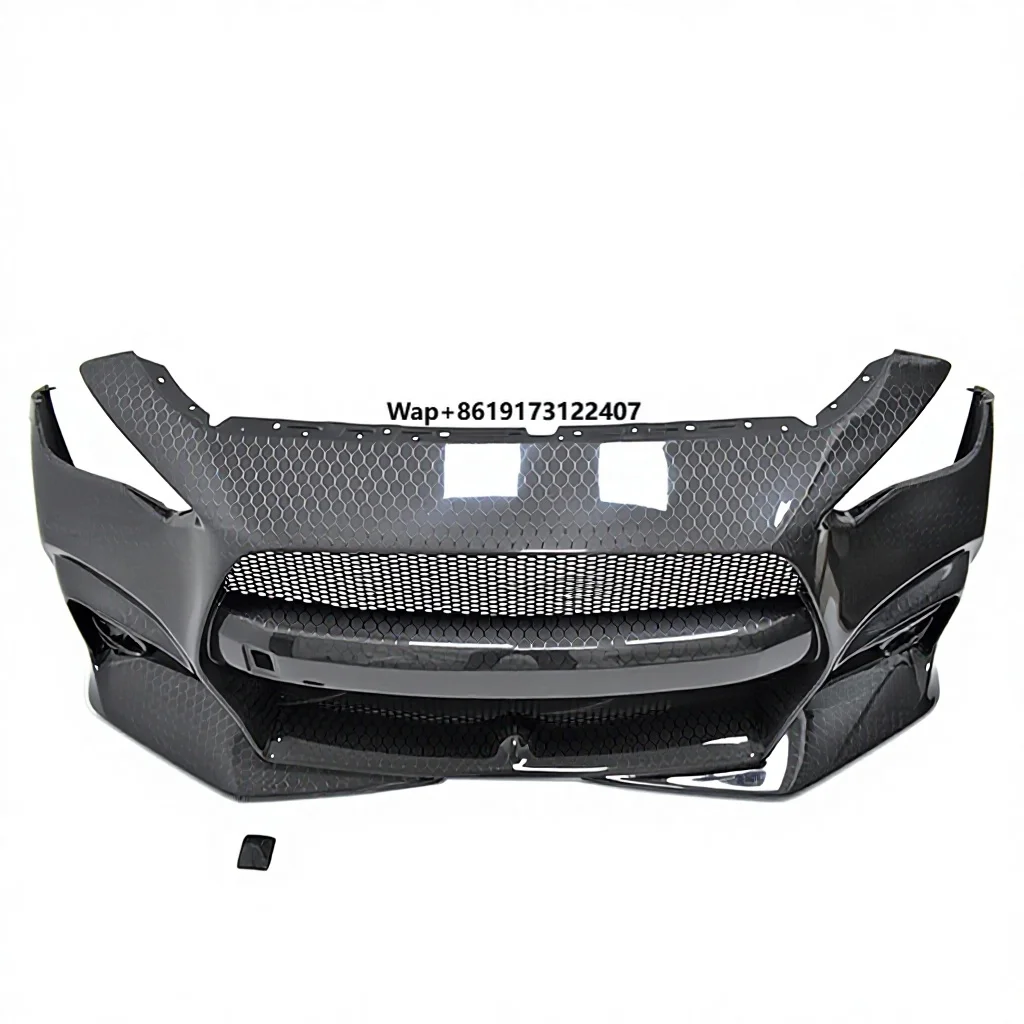 

HONEYCOMB CARBON FIBER FRONT BUMPER BODY KIT for INFINITI Q50 DOORS HOOD ROOF COVER UPGRADE FORGED CARBON