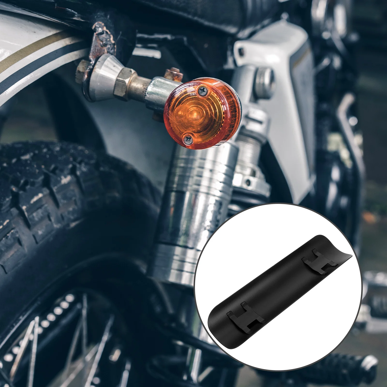 

Heat Shield Motorcycle Exhaust Tailpipe Cover Anti-Scalding Ring Durable Steel Iron Material Safety Enhance Appearance